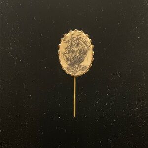 Vintage Schooner Ship Stick Pin/ Tie Pin